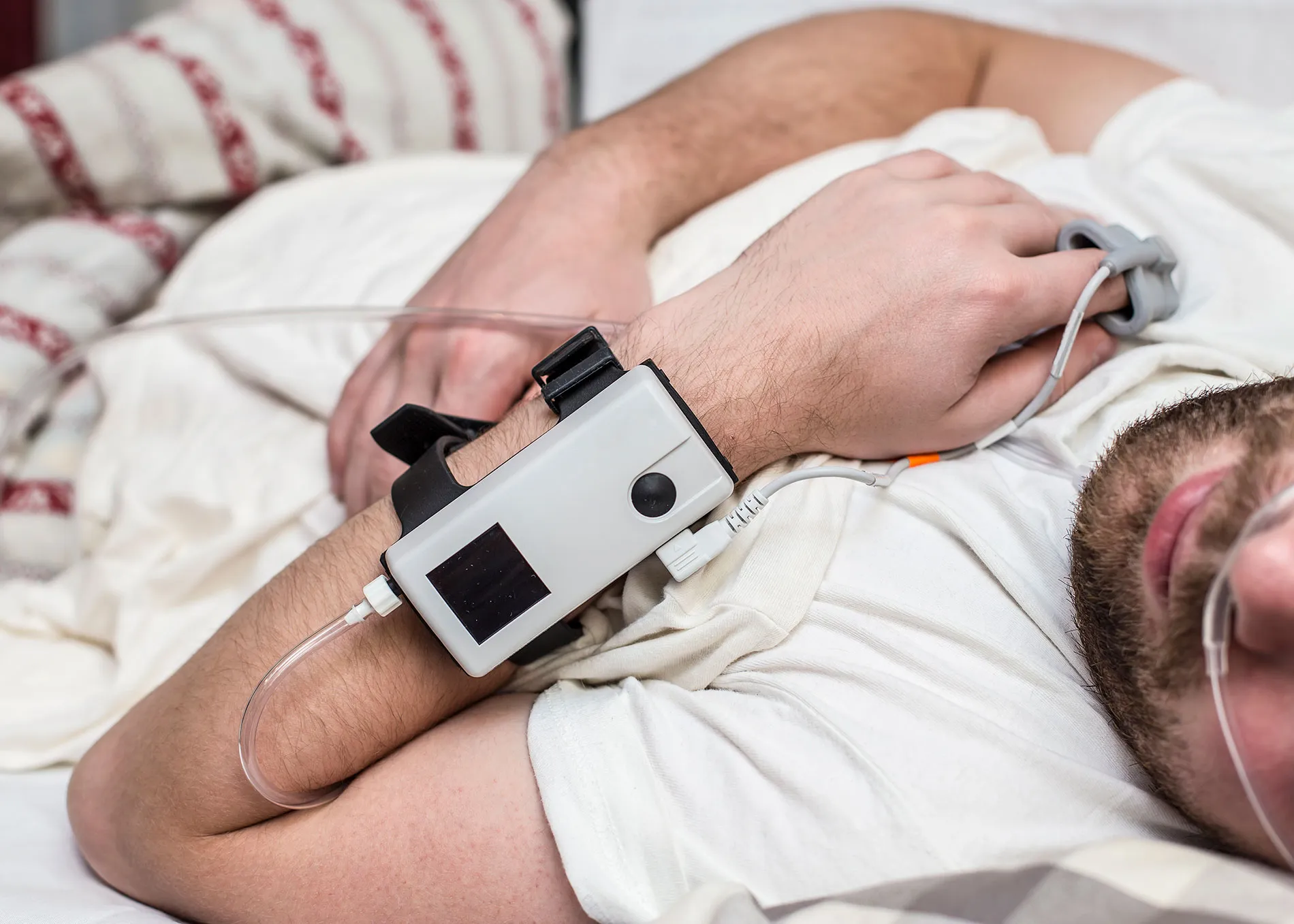 Home sleep apnoea diagnostic device used for an overnight sleep study